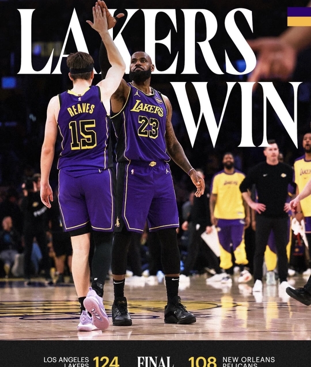 湖人赛季最佳开局，后卫组合发威